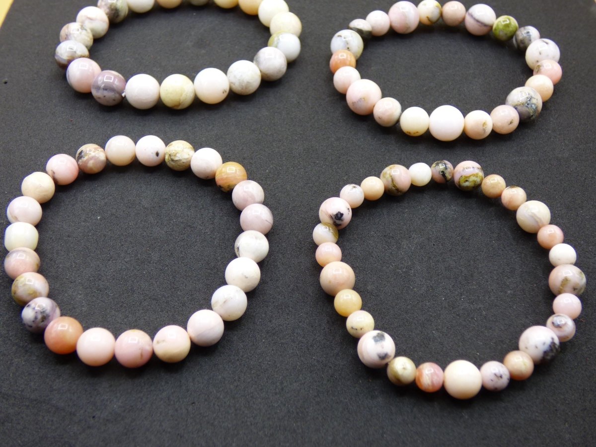 Rosa Opal Andenopal Edelstein Armband Stretch Natur Heilstein Rarität Mann Frau Mutter Geschenk Er Sie Freundin Selten Hochwertig rot pink - Art of Nature Berlin