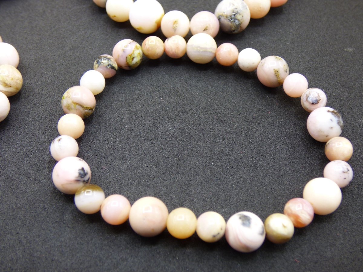 Rosa Opal Andenopal Edelstein Armband Stretch Natur Heilstein Rarität Mann Frau Mutter Geschenk Er Sie Freundin Selten Hochwertig rot pink - Art of Nature Berlin