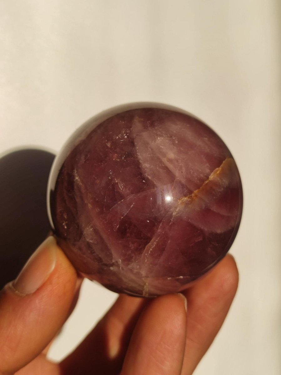 Rosa Pink Amethyst - Edelstein Kugel Deko Sphere Massage Kristall Meditation Heilstein Frau Mann Geschenk Er Sie Haus Energie Wohn - Art of Nature Berlin