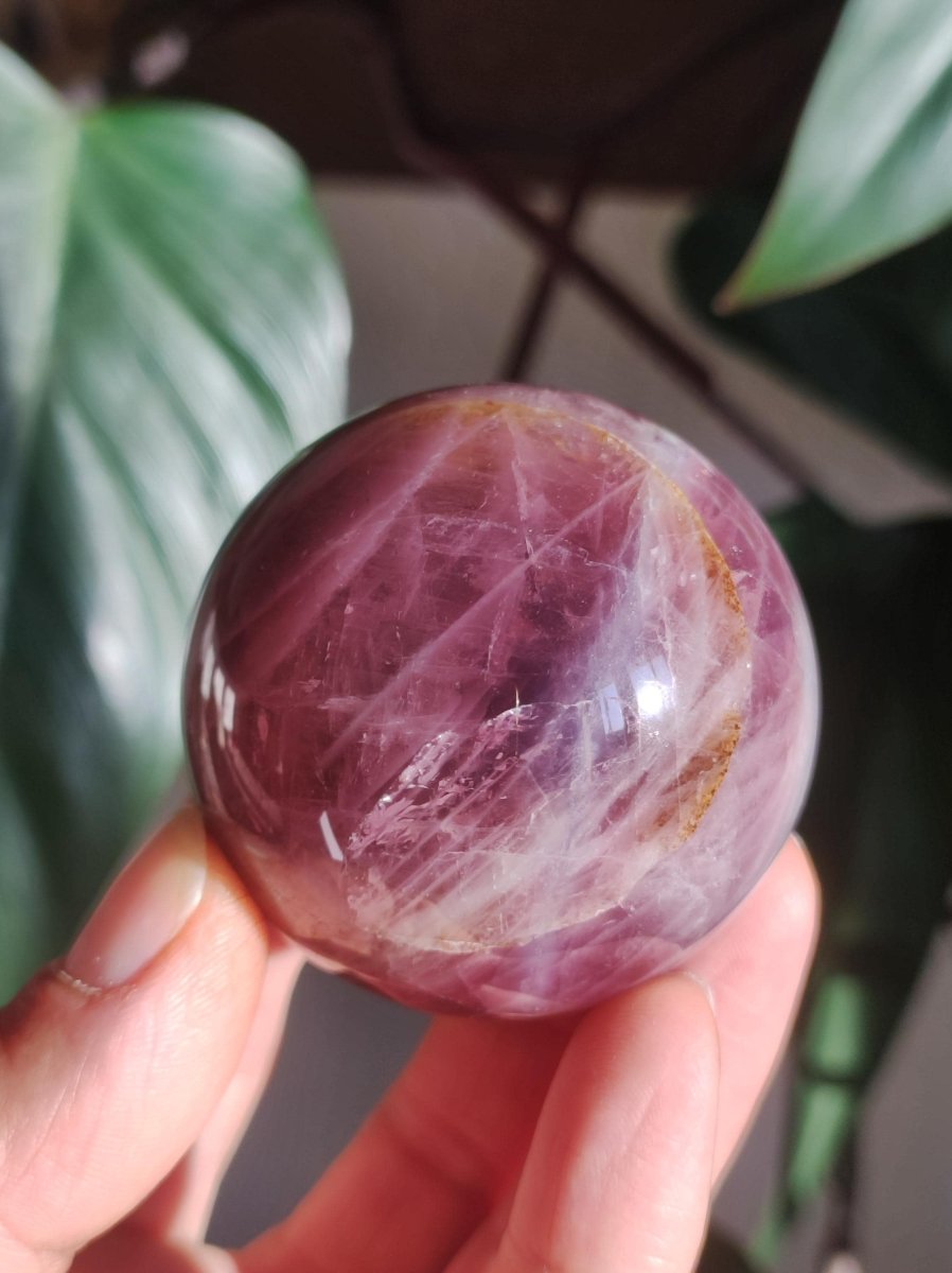 Rosa Pink Amethyst - Edelstein Kugel Deko Sphere Massage Kristall Meditation Heilstein Frau Mann Geschenk Er Sie Haus Energie Wohn - Art of Nature Berlin