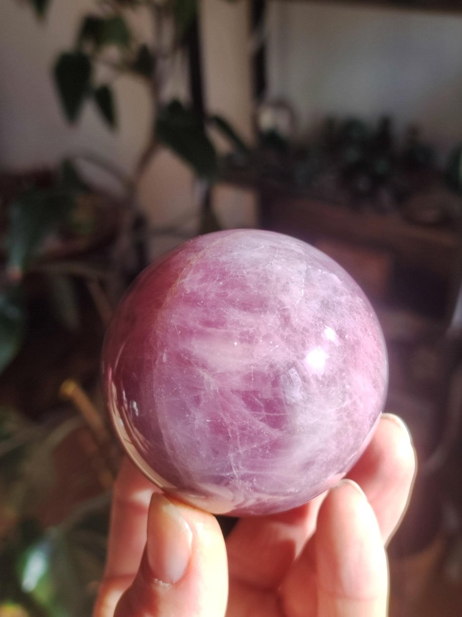 Rosa Pink Amethyst - Edelstein Kugel Deko Sphere Massage Kristall Meditation Heilstein Frau Mann Geschenk Er Sie Haus Energie Wohn - Art of Nature Berlin