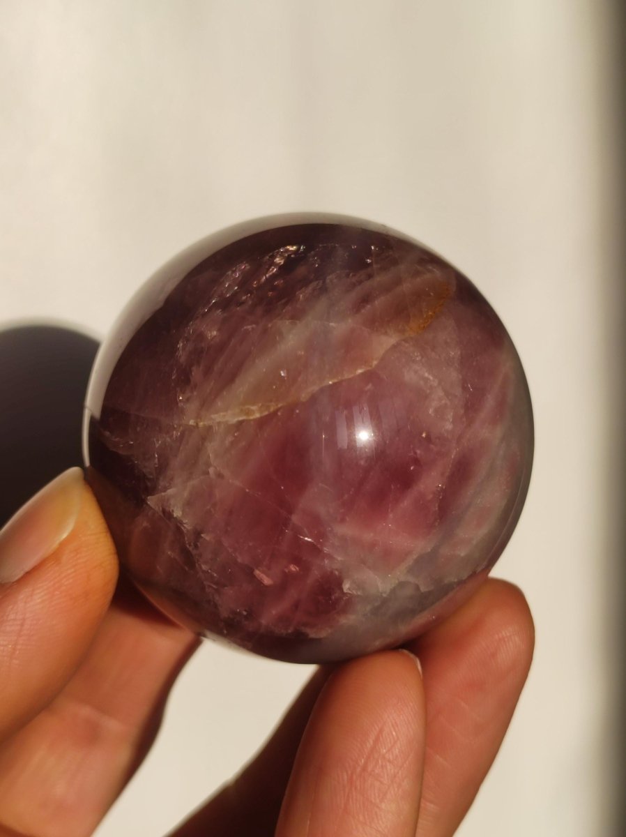 Rosa Pink Amethyst - Edelstein Kugel Deko Sphere Massage Kristall Meditation Heilstein Frau Mann Geschenk Er Sie Haus Energie Wohn - Art of Nature Berlin