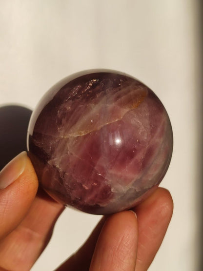 Rosa Pink Amethyst - Edelstein Kugel Deko Sphere Massage Kristall Meditation Heilstein Frau Mann Geschenk Er Sie Haus Energie Wohn - Art of Nature Berlin