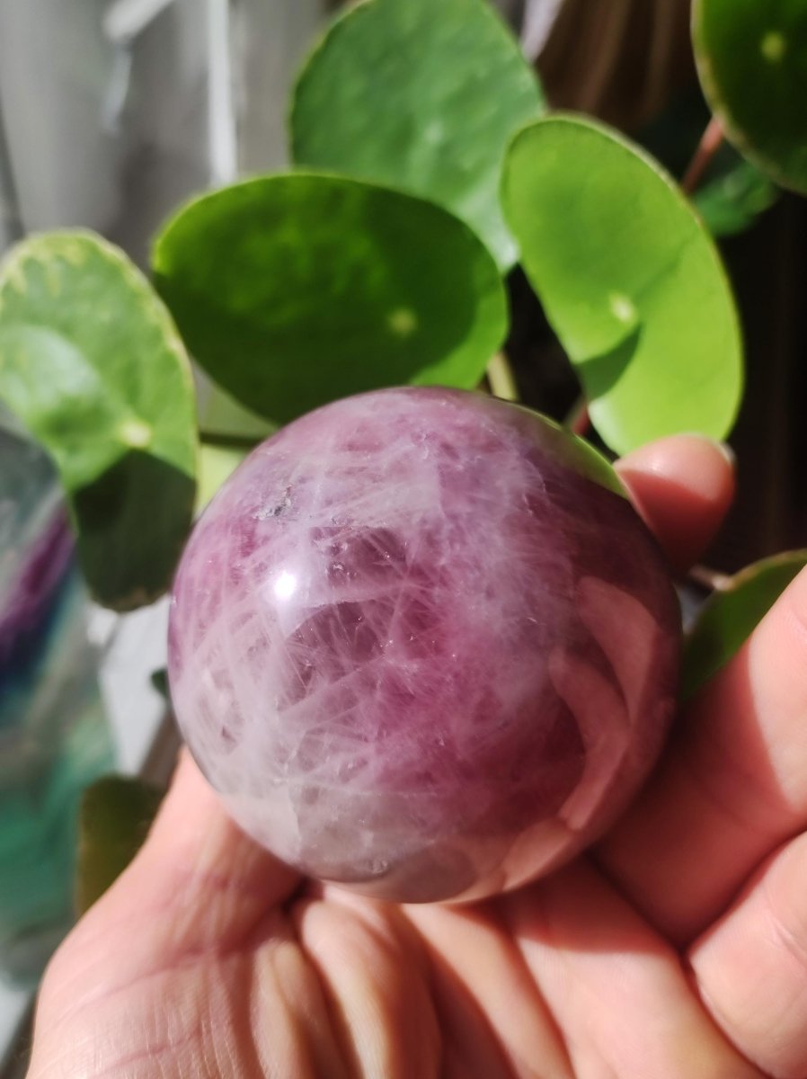 Rosa Pink Amethyst - Edelstein Kugel Deko Sphere Massage Kristall Meditation Heilstein Frau Mann Geschenk Er Sie Haus Energie Wohn - Art of Nature Berlin