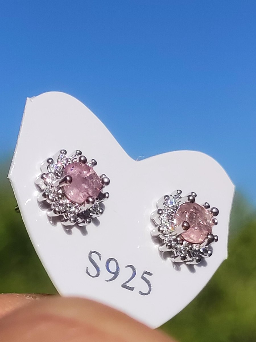 rosa pink Turmalin Ohrstecker 925 Sterling Silber AAA Rarität Schmuck Frau Ohrringe Edelstein Heilstein Geschenk Schmuck Edel Selten Unikat - Art of Nature Berlin