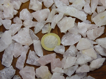Rosenquarz Roh Splitter zum Auf+Entladen von Edelsteinen & Wasserstein für Trinkwasser ~ Edelsteinwasser ~Chakra ~Heilstein ~Energiewasser - Art of Nature Berlin