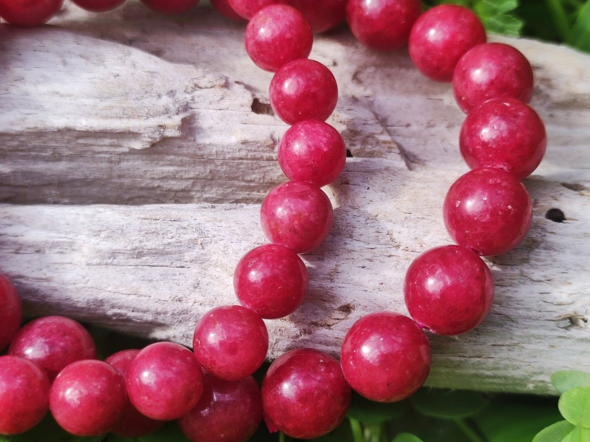 Roter Rhodonit AAA Edelstein Perlen Stretch Armband Natur Heilstein Kristall Rarität Selten Geschenk Mann Frau Mutter Sie Schwester - Art of Nature Berlin