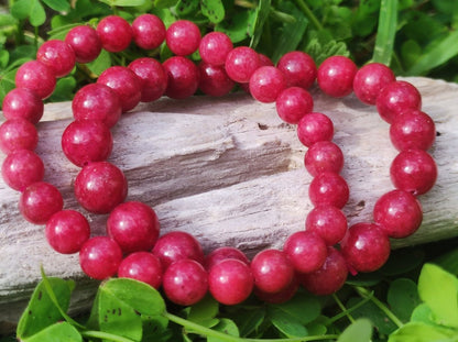 Roter Rhodonit AAA Edelstein Perlen Stretch Armband Natur Heilstein Kristall Rarität Selten Geschenk Mann Frau Mutter Sie Schwester - Art of Nature Berlin