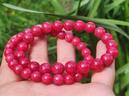 Roter Rhodonit AAA Edelstein Perlen Stretch Armband Natur Heilstein Kristall Rarität Selten Geschenk Mann Frau Mutter Sie Schwester - Art of Nature Berlin