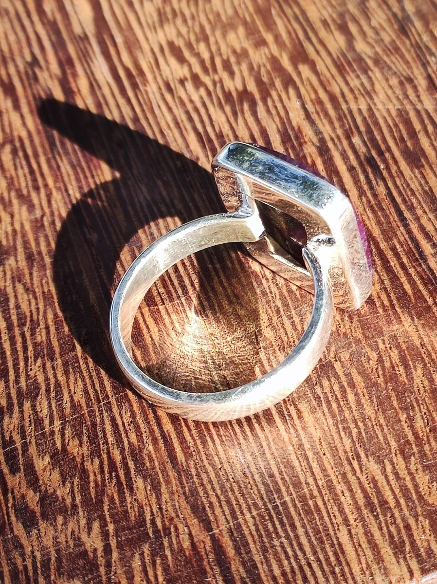 Rubin - 925 Silber Ring Gr. 54 / 17 ~ Edelstein gefasst facettierter Schliff Natur Heilstein Rarität Selten Hochwertig Edel Geschenk Frau - Art of Nature Berlin