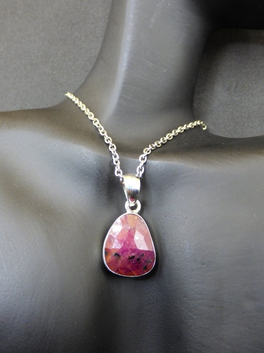 Rubin - AAA Edelstein Kette 925 Sterling Silber - Edler Frau Mann Schmuck Filigran Hochzeitstag Geburtstag Geschenk Heilstein Rarität rot - Art of Nature Berlin