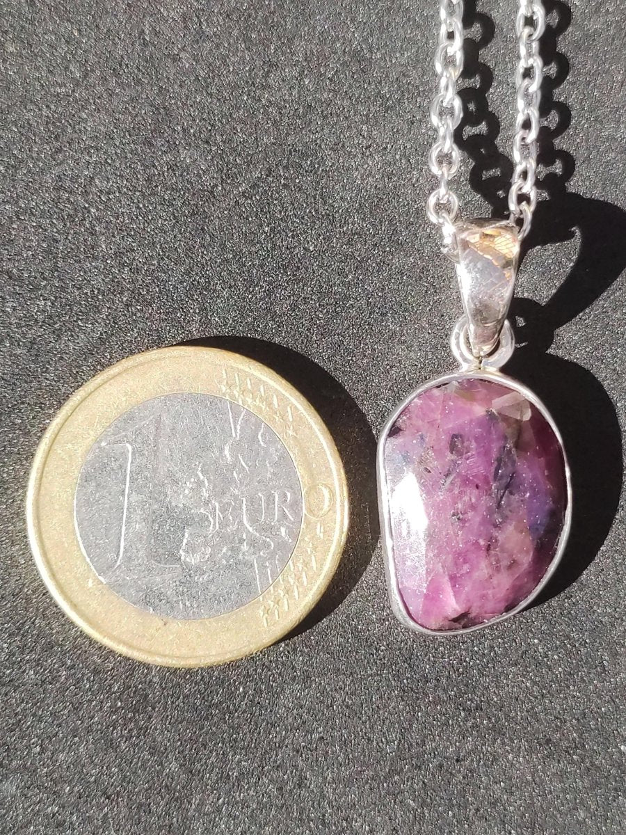 Rubin - Edelstein Kette 925 Sterling Silber - Edler Frau Mann Schmuck Filigran Hochzeitstag Geburtstag Geschenk Heilstein Rarität rot - Art of Nature Berlin