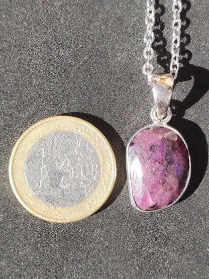 Rubin - Edelstein Kette 925 Sterling Silber - Edler Frau Mann Schmuck Filigran Hochzeitstag Geburtstag Geschenk Heilstein Rarität rot - Art of Nature Berlin