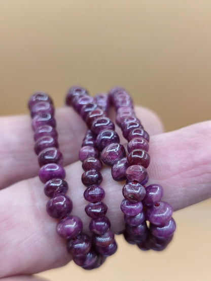 Rubin Edelstein Kette VINTAGE 1990 Frau Mann 925 Silber Schmuck Filigran Hochzeitstag Geburtstag Geschenk Heilstein Rarität rot Kristalle - Art of Nature Berlin