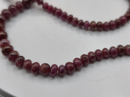 Rubin Edelstein Kette VINTAGE 1990 Frau Mann 925 Silber Schmuck Filigran Hochzeitstag Geburtstag Geschenk Heilstein Rarität rot Kristalle - Art of Nature Berlin