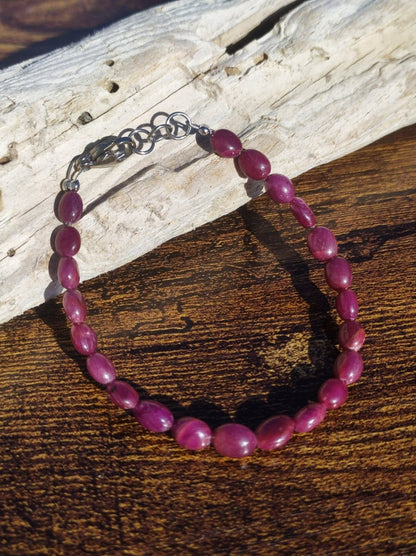 Rubin rot AAA Edelstein Perlen Armband Rarität edel hochwertig Heilstein Natur Damen Schmuck Qualität Geschenk Frau Mann Unisex Sie Freundin - Art of Nature Berlin