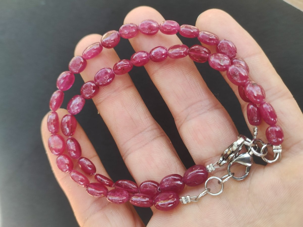 Rubin rot AAA Edelstein Perlen Armband Rarität edel hochwertig Heilstein Natur Damen Schmuck Qualität Geschenk Frau Mann Unisex Sie Freundin - Art of Nature Berlin