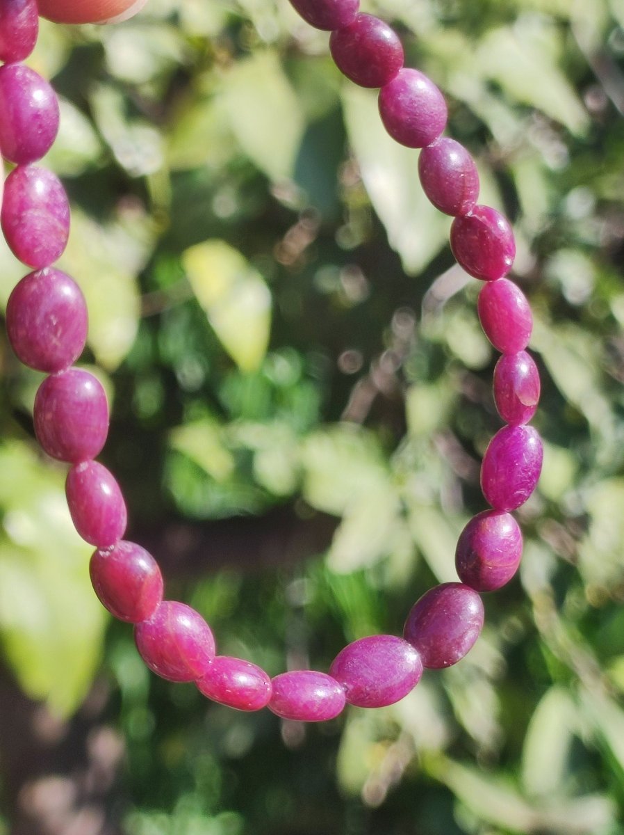 Rubin rot AAA Edelstein Perlen Armband Rarität edel hochwertig Heilstein Natur Damen Schmuck Qualität Geschenk Frau Mann Unisex Sie Freundin - Art of Nature Berlin