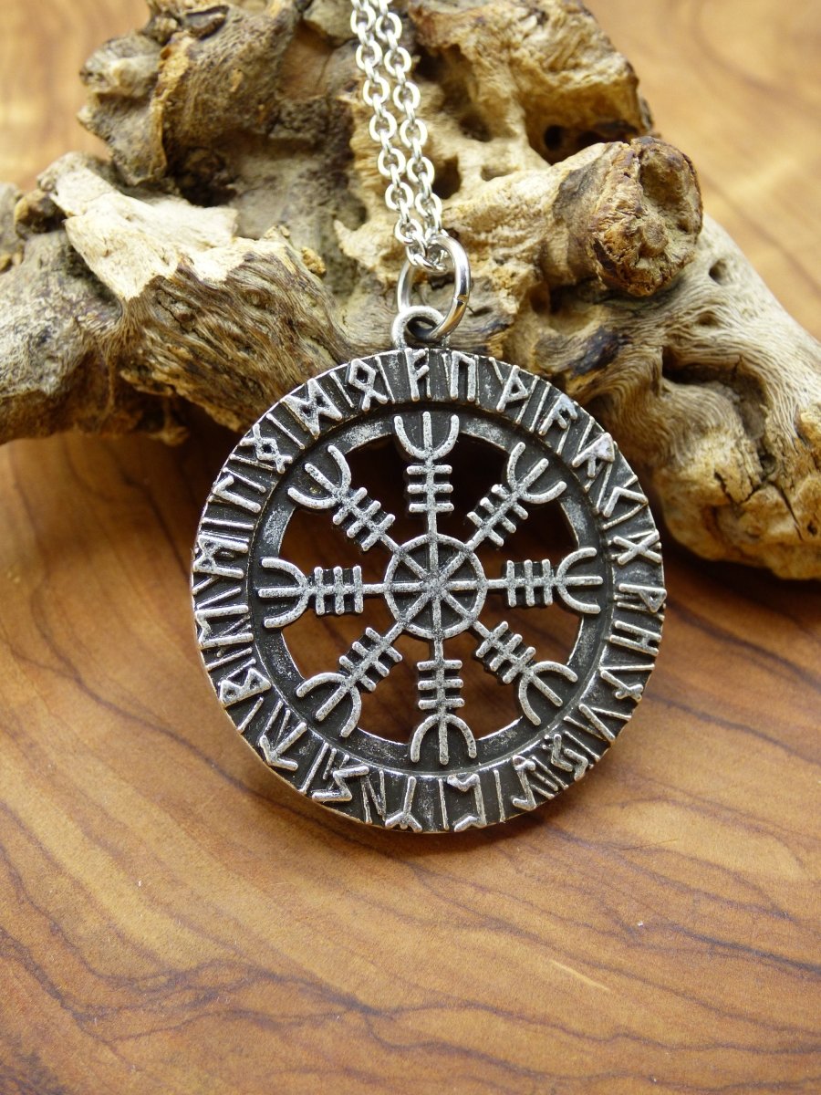 Runen Nordischer Anhänger Viking ~ Amulet Kette Antik Silber Tibet HIPPIE GOA Boho Tibet Ethno Nature Esoterik Ethnic Rund - Art of Nature Berlin