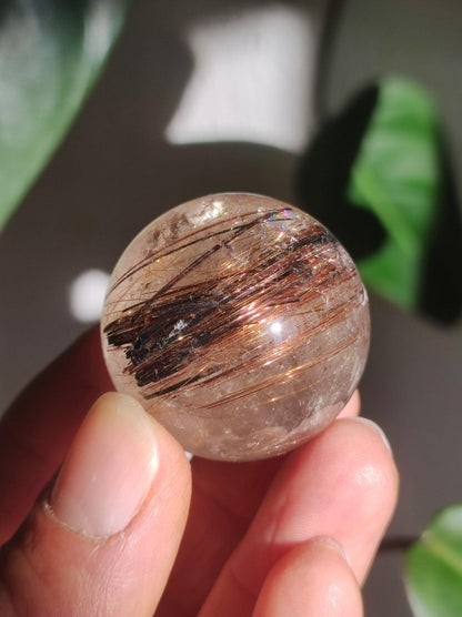 Rutilquarz A - Magische Edelstein Kugel Deko Sphere Klar Meditation Natur Heilstein Wohnen Sammler Rarität Geschenk Sammler Mineralien - Art of Nature Berlin
