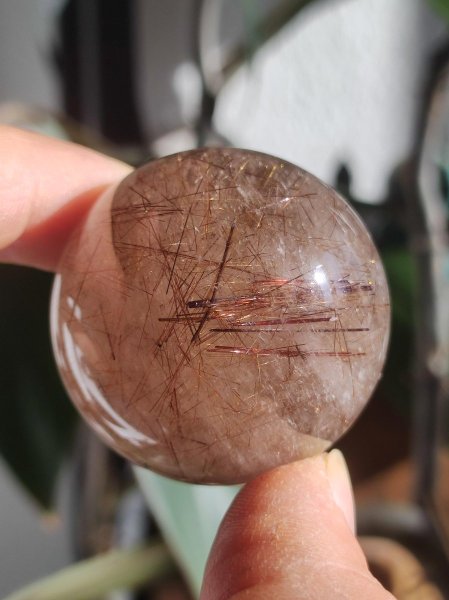 Rutilquarz A - Magische Edelstein Kugel Deko Sphere Klar Meditation Natur Heilstein Wohnen Sammler Rarität Geschenk Sammler Mineralien - Art of Nature Berlin