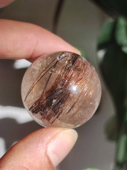 Rutilquarz A - Magische Edelstein Kugel Deko Sphere Klar Meditation Natur Heilstein Wohnen Sammler Rarität Geschenk Sammler Mineralien - Art of Nature Berlin
