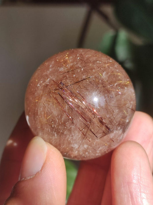 Rutilquarz A - Magische Edelstein Kugel Deko Sphere Klar Meditation Natur Heilstein Wohnen Sammler Rarität Geschenk Sammler Mineralien - Art of Nature Berlin