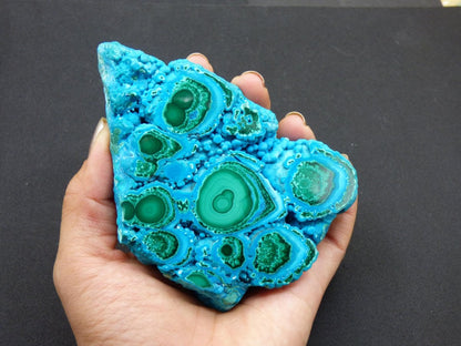 Sammlerstück Chrysocoll Malachit botryoidal Scheibe Dekostück AAA Edelstein Natur Heilstein Unikat blau grün Mineral Museumqualität Traum - Art of Nature Berlin