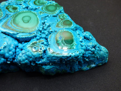 Sammlerstück Chrysocoll Malachit botryoidal Scheibe Dekostück AAA Edelstein Natur Heilstein Unikat blau grün Mineral Museumqualität Traum - Art of Nature Berlin