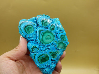 Sammlerstück Chrysocoll Malachit botryoidal Scheibe Dekostück AAA Edelstein Natur Heilstein Unikat blau grün Mineral Museumqualität Traum - Art of Nature Berlin