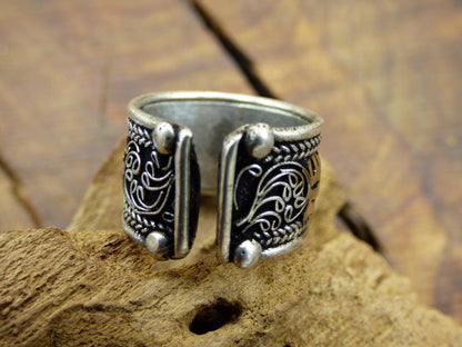 Sanskrit OM Messing & Kupfer Tibet Ring oder Dreadlockperle ~Antik Bronze~ Breads Dreads ~HIPPIE ~GOA ~Boho ~Ethno ~Nature ~Vintage ~Rasta - Art of Nature Berlin