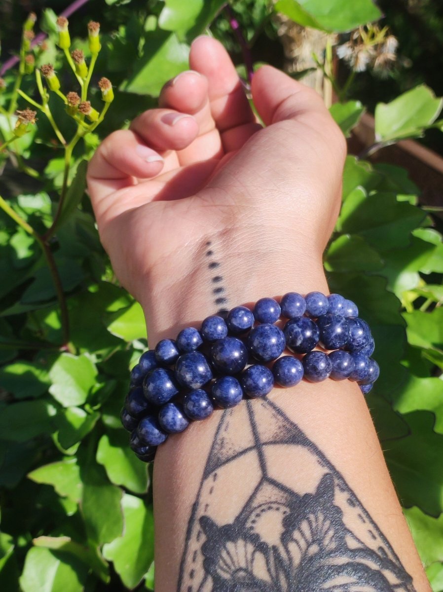 Saphir AAA Edelstein Perlen Stretch Armband Natur blau Heilstein Kristall Rarität Selten Geschenk Mann Frau Mutter Vater Er Sie Bruder - Art of Nature Berlin