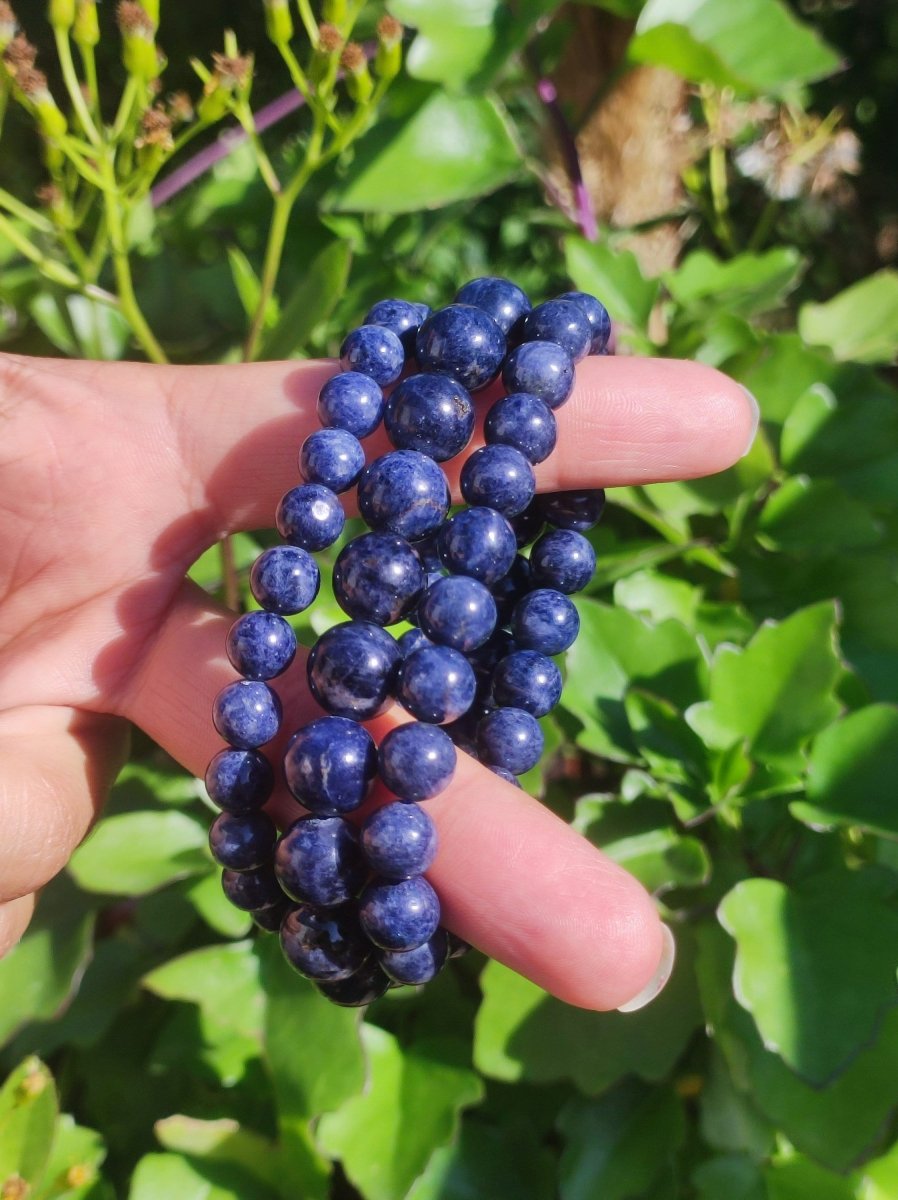 Saphir AAA Edelstein Perlen Stretch Armband Natur blau Heilstein Kristall Rarität Selten Geschenk Mann Frau Mutter Vater Er Sie Bruder - Art of Nature Berlin