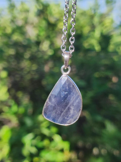 Saphir - Edelstein Kette 925 Sterling Silber Blau - Edler Frau Mann Schmuck Filigran Hochzeitstag Geburtstag Geschenk Heilstein Rarität blau - Art of Nature Berlin