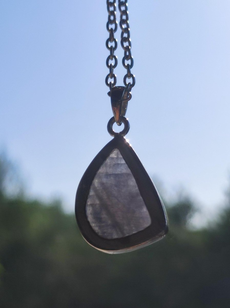 Saphir - Edelstein Kette 925 Sterling Silber Blau - Edler Frau Mann Schmuck Filigran Hochzeitstag Geburtstag Geschenk Heilstein Rarität blau - Art of Nature Berlin