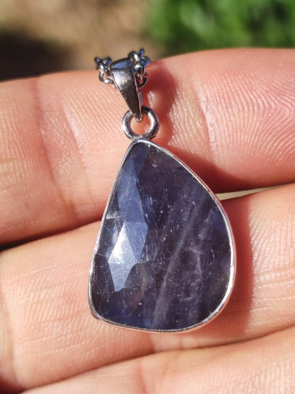 Saphir - Edelstein Kette 925 Sterling Silber Blau - Edler Frau Mann Schmuck Filigran Hochzeitstag Geburtstag Geschenk Heilstein Rarität blau - Art of Nature Berlin