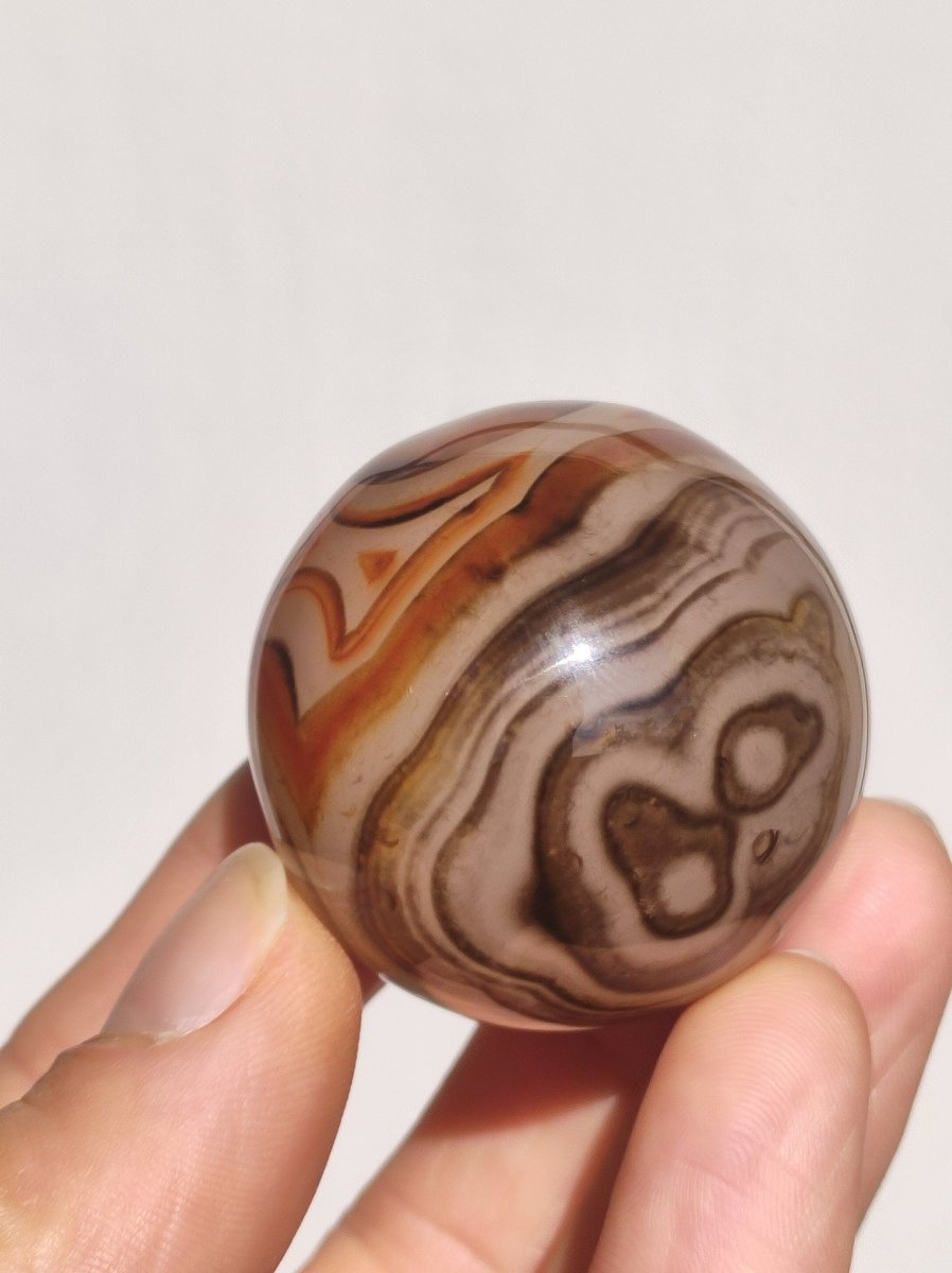 Sardonyx ~ Edelstein Kugel Haus Deko Kristall Heilstein HIPPIE GOA Boho Ethno Psychedelisch schöner Wohnen Geschenk Er Sie Vater Mutter bunt - Art of Nature Berlin