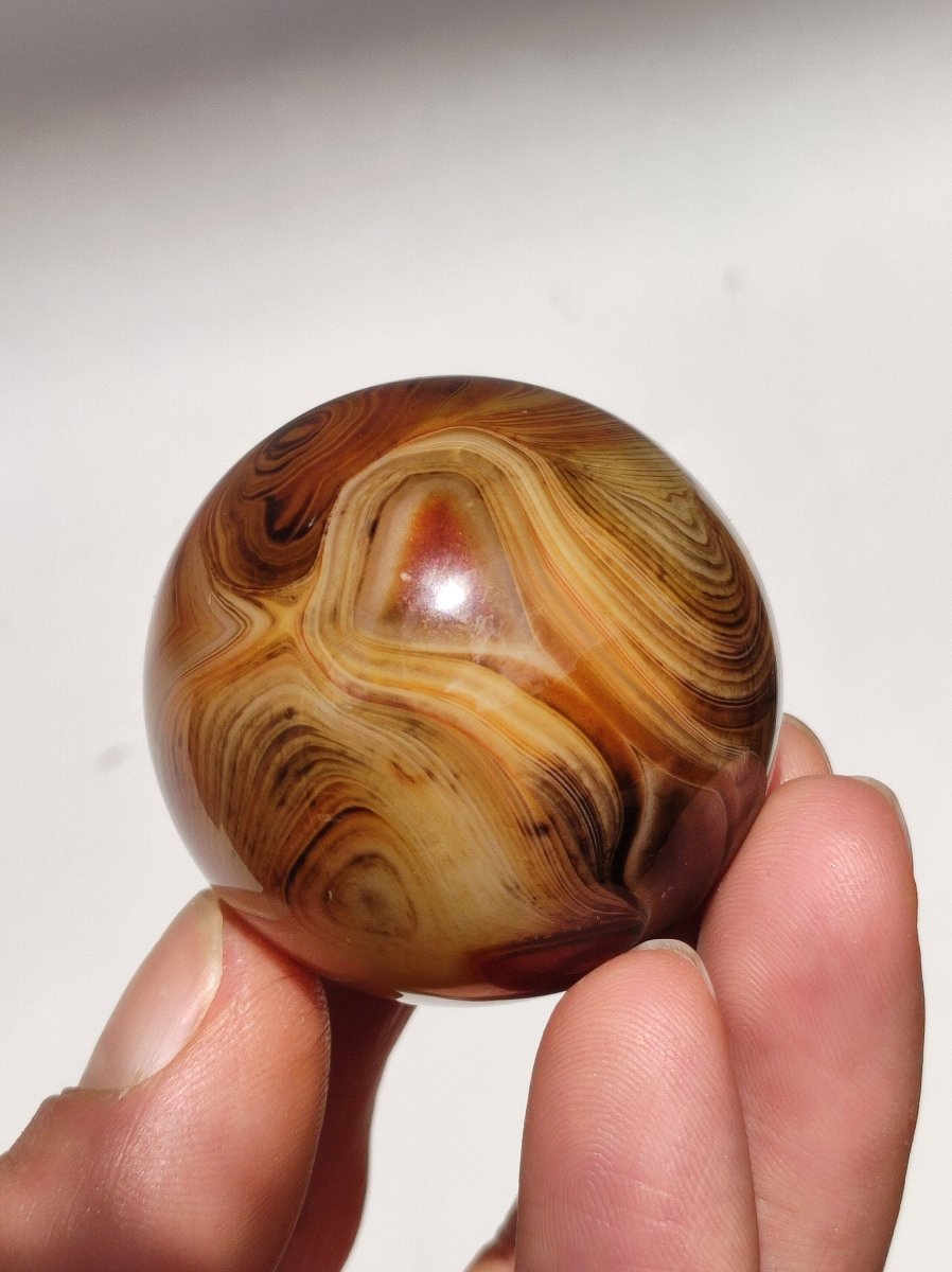 Sardonyx ~ Edelstein Kugel Haus Deko Kristall Heilstein HIPPIE GOA Boho Ethno Psychedelisch schöner Wohnen Geschenk Er Sie Vater Mutter bunt - Art of Nature Berlin