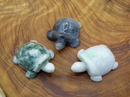 Schildkröten ~ Jade (Burma) Figur ~ Magisch Edelstein & Deko Crystal Meditation HIPPIE GOA Boho Ethno Heilstein - Art of Nature Berlin