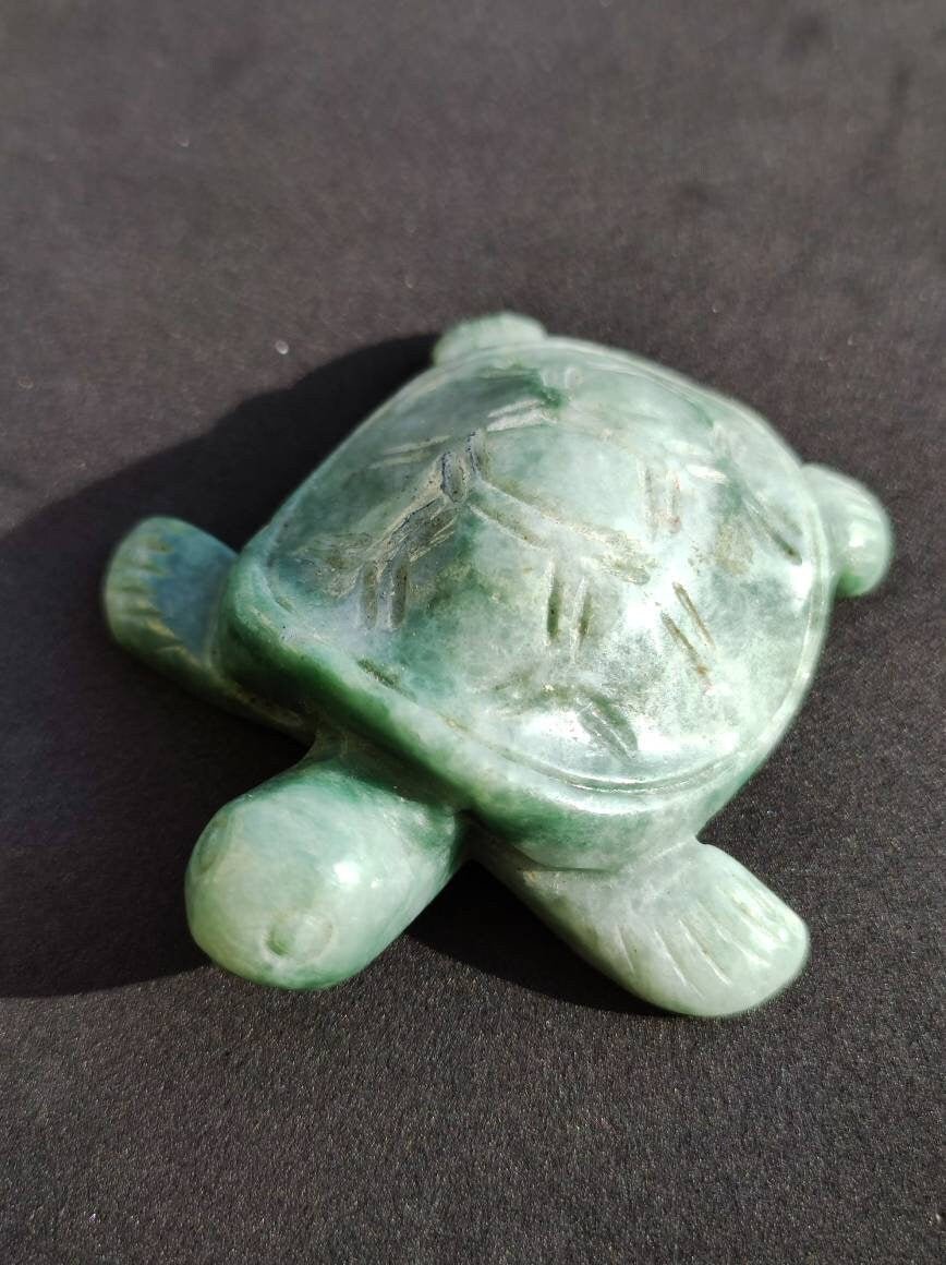 Schildkröten ~ Jade (Burma) Figur ~ Magisch Edelstein & Deko Crystal Meditation HIPPIE GOA Boho Ethno Heilstein - Art of Nature Berlin