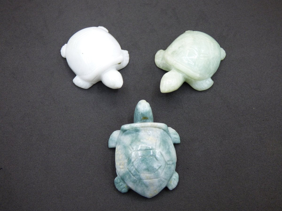 Schildkröten ~ Jade (Burma) Figur ~ Magisch Edelstein & Deko Crystal Meditation HIPPIE GOA Boho Ethno Heilstein - Art of Nature Berlin