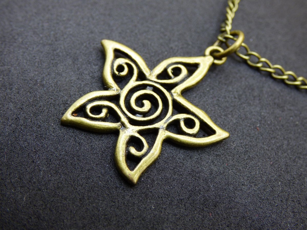 Seestern Mandala - Kette Antik Bronze Geschenk Freundin Er Sie Mann Frau Freundin Tochter Sohn Bruder Schwester Glück HIPPI Vintage Anhänger - Art of Nature Berlin