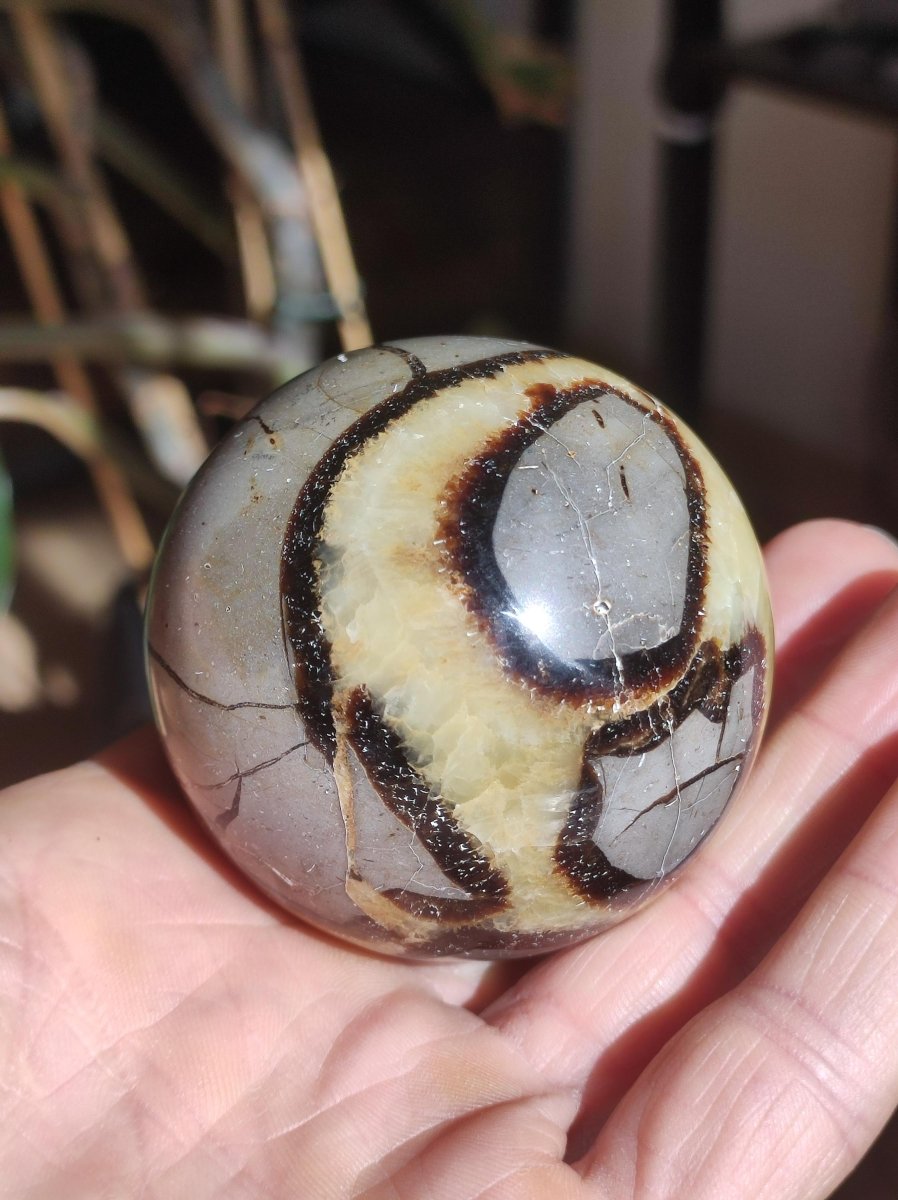 Septarie ~ Magische Edelstein Kugel Massage & Deko Sphere Crystal Spielkugel Meditation ~HIPPIE ~GOA~Boho~Ethno~Heilstein - Art of Nature Berlin