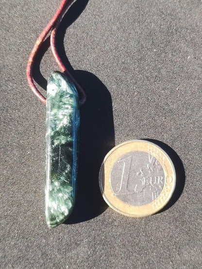 Seraphinit Serafinit A lang Spitze Edelstein Kette Natur Heilstein Mann Frau Glück Schutz HIPPIE Boho Tibet Ethno Rarität Geschenk Er Sie - Art of Nature Berlin