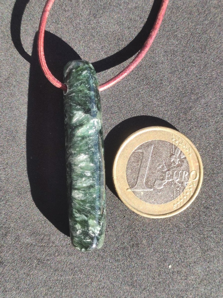 Seraphinit Serafinit AAA lang Spitze Edelstein Kette Natur Heilstein Mann Frau Glück Schutz HIPPIE Boho Tibet Ethno Rarität Geschenk Er Sie - Art of Nature Berlin