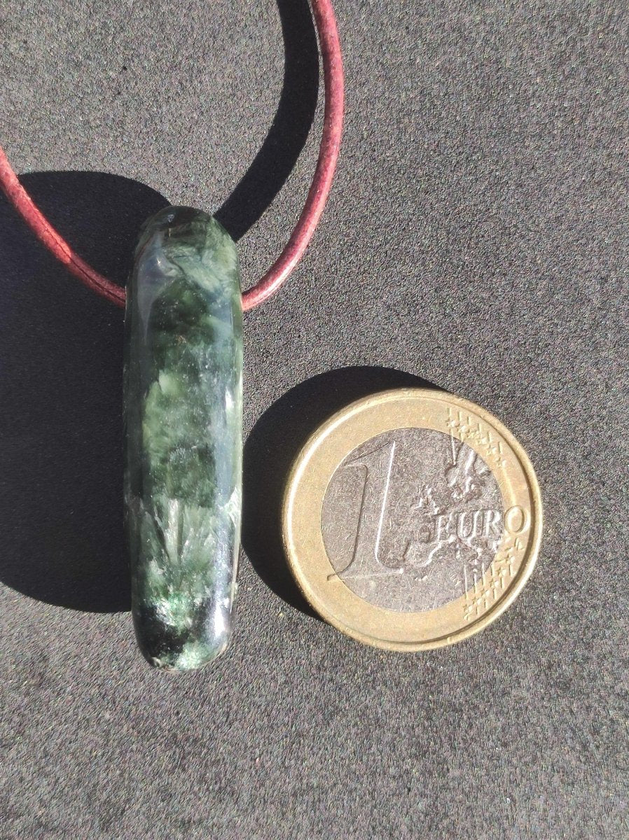 Seraphinit Serafinit AAA lang Spitze Edelstein Kette Natur Heilstein Mann Frau Glück Schutz HIPPIE Boho Tibet Ethno Rarität Geschenk Er Sie - Art of Nature Berlin