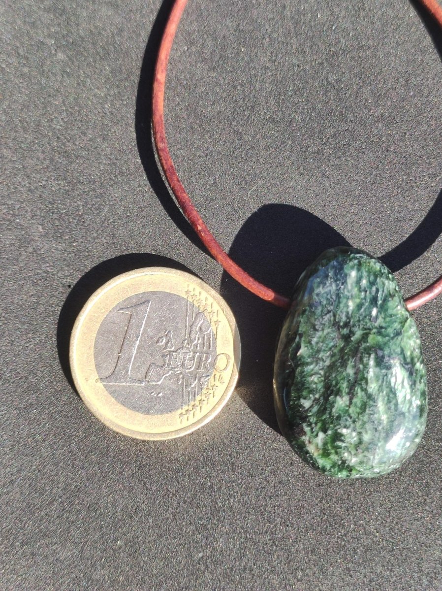 Seraphinit / Serafinit / Klinochlor ~ Edelstein Kette ~HIPPIE ~GOA ~Boho ~Ethno ~Nature ~Heilstein ~Rarität - Art of Nature Berlin