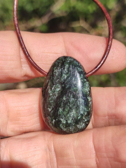 Seraphinit / Serafinit / Klinochlor ~ Edelstein Kette ~HIPPIE ~GOA ~Boho ~Ethno ~Nature ~Heilstein ~Rarität - Art of Nature Berlin