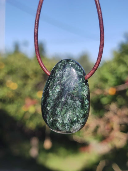 Seraphinit / Serafinit / Klinochlor ~ Edelstein Kette ~HIPPIE ~GOA ~Boho ~Ethno ~Nature ~Heilstein ~Rarität - Art of Nature Berlin