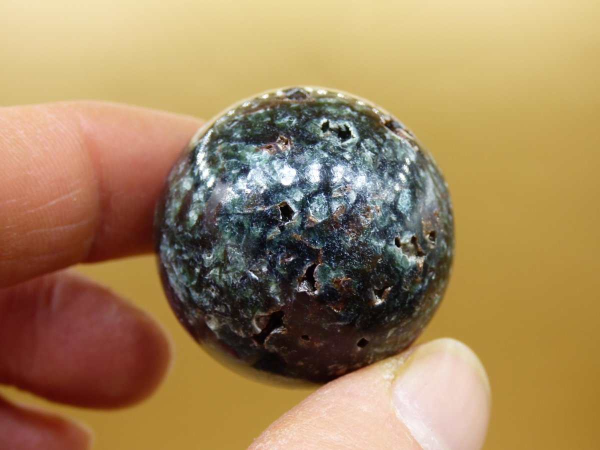 Seraphinit / Serafinit / Klinochlor ~ Magische Edelstein Kugel Massage & Deko Sphere Crystal Spielkugel Meditation HIPPIE GOA Heilstein - Art of Nature Berlin